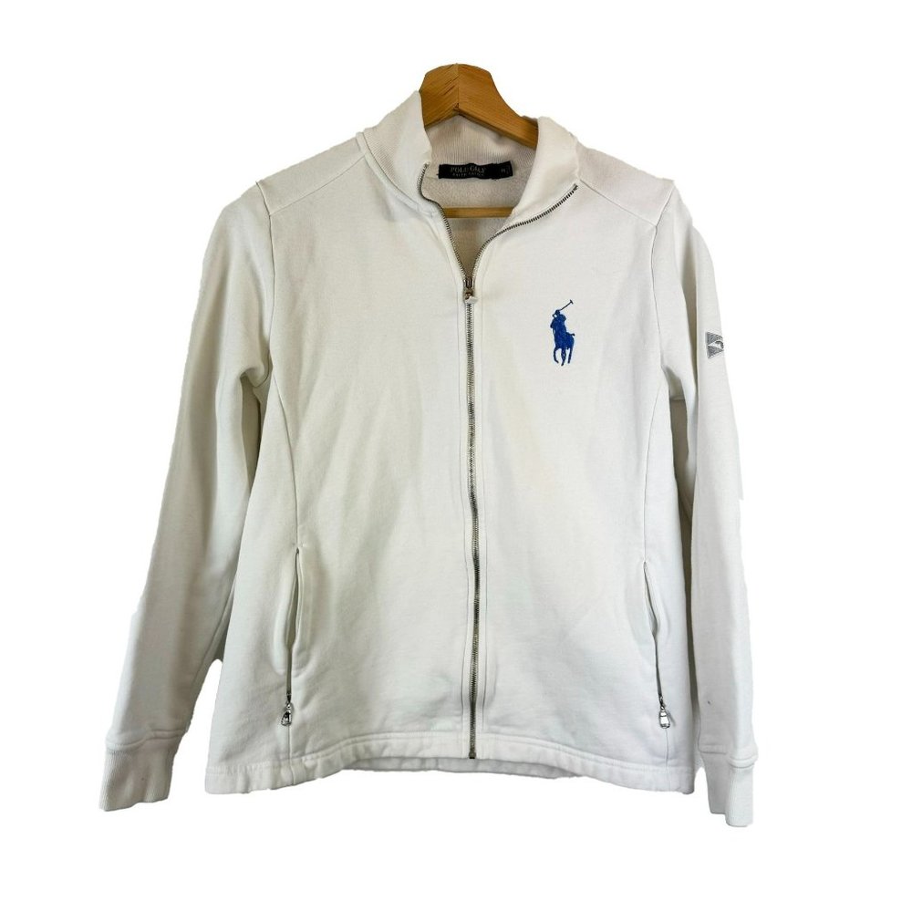 Polo Golf Ralph Lauren White Mock Neck Full Zip M